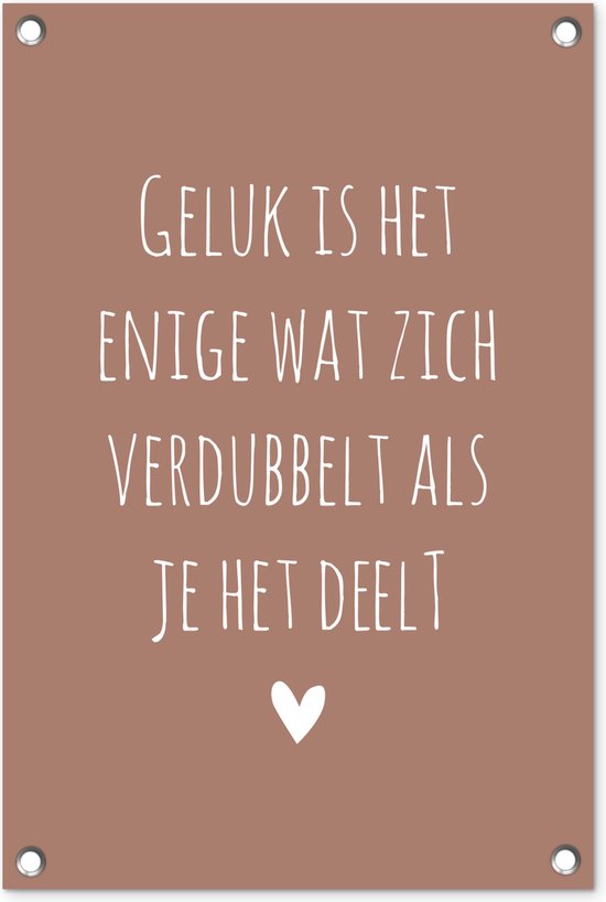 Décoration de jardin Proverbes – Le Geluk est la seule chose qui double – Citations – 40×60 cm – Poster jardin