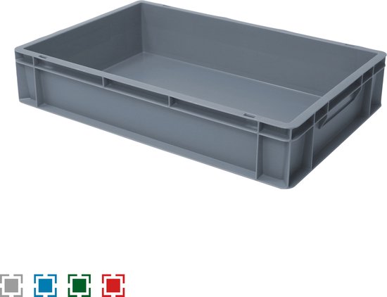 Bacs gerbables Euronorm 600x400x120 mm gris