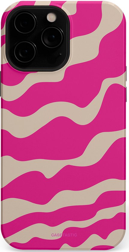 Étui Casetastic Compatible avec Apple iPhone 13 Pro Max Magsafe – Étui de Protection Élégant Duo-layer – Pink Sand Waves – Rose – Sable