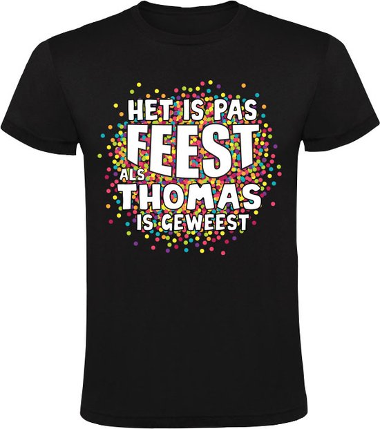 Ce n&rsquo;est pas une fête tant que Thomas n&rsquo;a pas été T-shirt homme | chemise | Noir