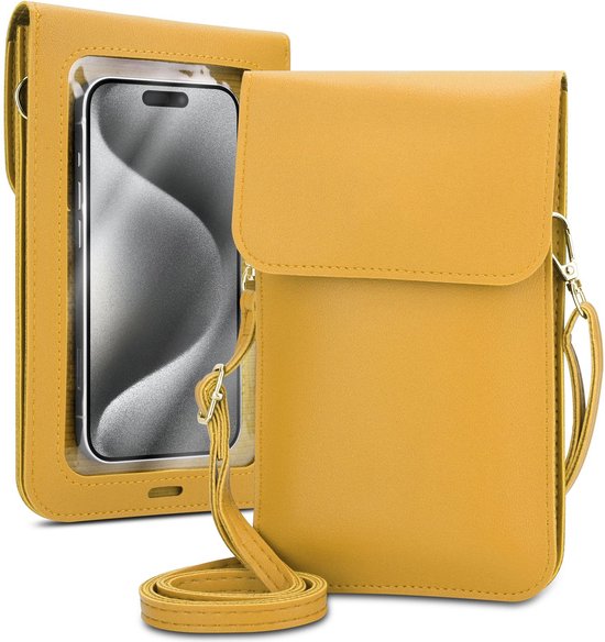 Étui pour téléphone portable compatible avec Alcatel OneTouch POP S7 en JAUNE. Étui pour femme.