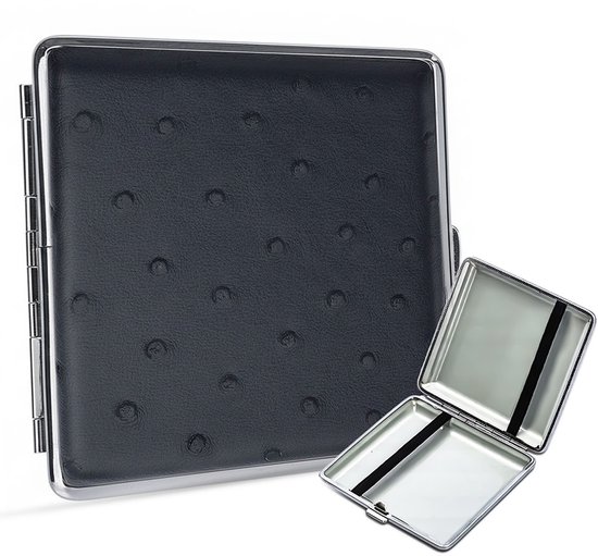 Boîte à cigarettes Zwart – 20 cigarettes – cuir artificiel – étui à cigarettes de Luxe – haute qualité