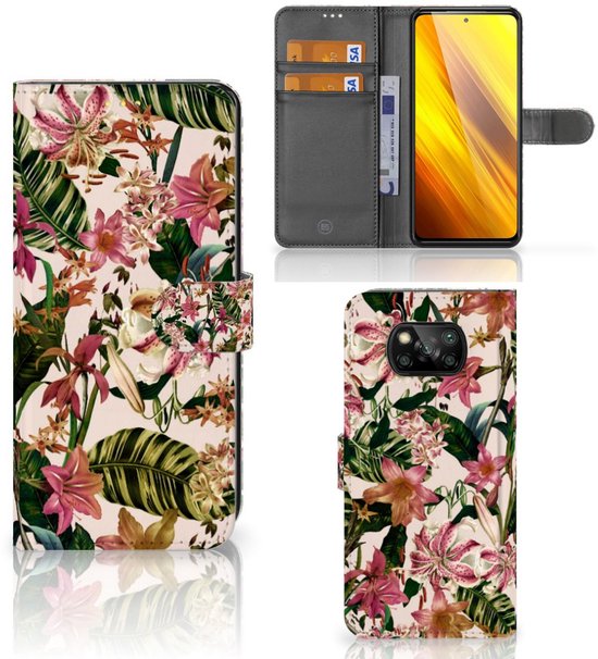 Étui pour téléphone portable Xiaomi Poco X3 | Poco X3 Pro Étui photo design Fleurs