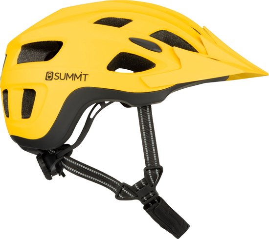 Casque de vélo Summit – avec éclairage LED – Ajustable 55-59 cm – Jaune