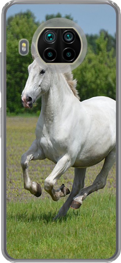 Étui de téléphone Convient pour Xiaomi Mi 10T Lite 5G étui – Paarden – Nature – Wit – Siliconen Étui de téléphone Étui de téléphone