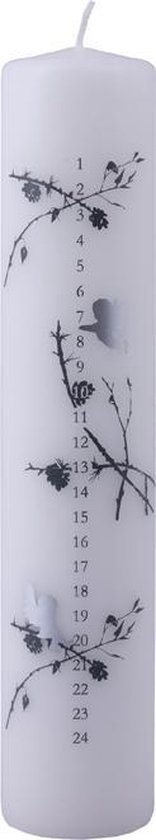 Bougie de l&rsquo;Avent – 25 cm – Calendrier des bougies de l&rsquo;Avent – environ 56 heures de combustion – Bougie de Noël