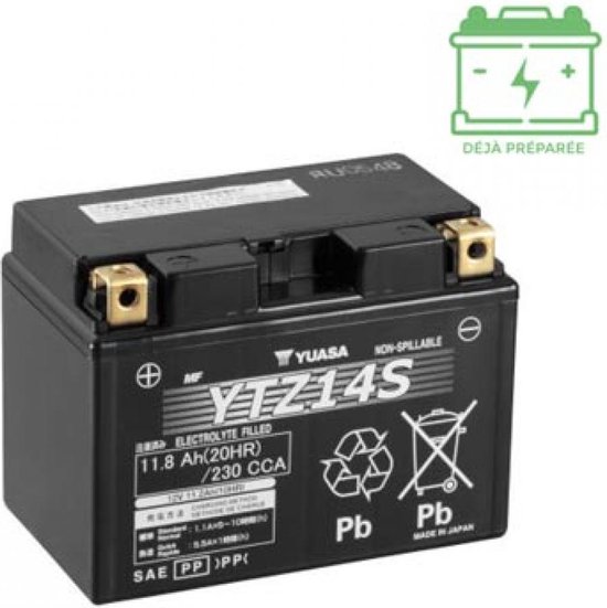 Batterie SLA Yuasa pour Moto KTM 1190 Adventure 2013 à 2016 YTZ14-S / 12V 11.2Ah Neuf