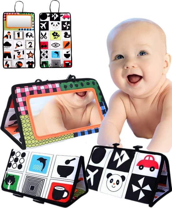 Boncy® Crinkle Book Bébé – Tummy Time Jouets – Prone Trainer – Montessori Books première année 0 1 2 – Boek 6 mois – Livre bébé – Jouets pour bébé