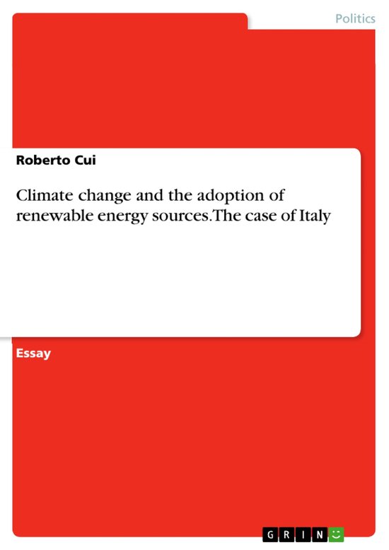 Climate change and the adoption of renewable energy sources. The case of ItalyEbook