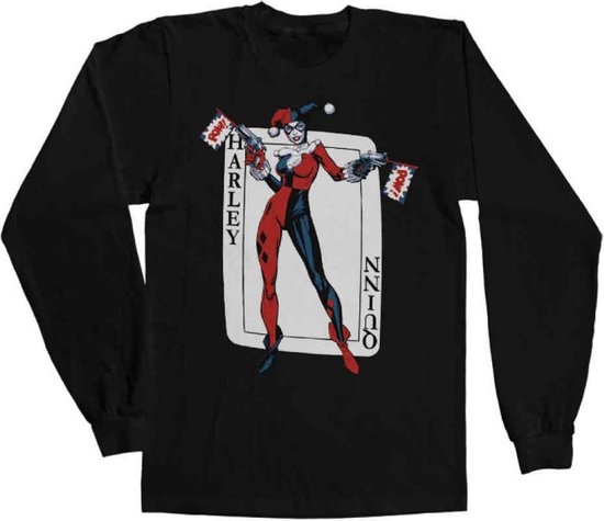 Chemise manches longues DC Comics Batman – S- Harley Quinn Jeux de Cartes Zwart