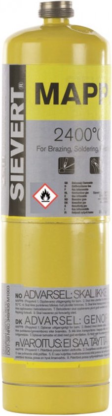 Cartouche de gaz Sievert MAPP – pour souder et chauffer – 2400 C° – 788ml