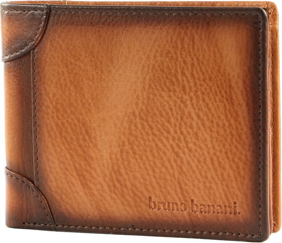 bruno banani Cuir Porte-monnaie Wallet Cognac Brun
