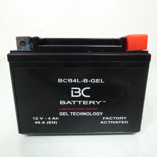 Batterie SLA BC Battery pour Moto Yamaha 50 TZR 2003 à 2012 YB4L-B / 12V 4Ah Neuf