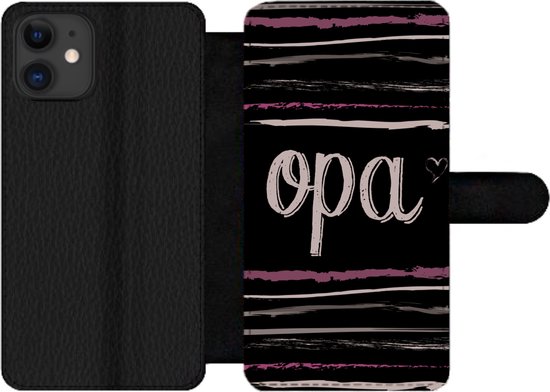 Bookcase adaptée pour étui de téléphone iPhone 12 Pro Max – Citations – Proverbes – Grand-père – Grand-père – Avec compartiments – Étui portefeuille avec fermeture magnétique