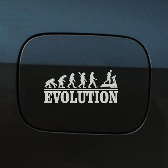 Autocollant pour pare-chocs – Evolution Course à pied – 20×9,3 – Grijs clair