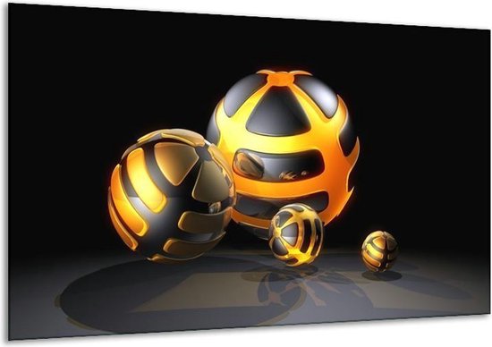 Conception de peinture sur verre | Orange, gris, noir | 120x70cm 1Hatch | Tirage photo sur verre | F004337