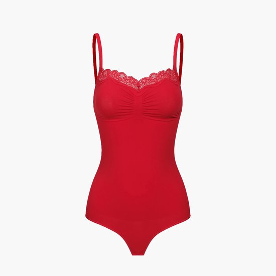 cfab – Body sculptant en dentelle – Blanc – S – Body amincissant – Sans coutures – Sous-vêtements amincissants pour femmes