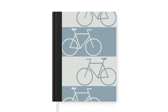 Carnet – Carnet d&rsquo;écriture – Vélo – Blauw – Motif – Carnet – Taille A5 – Bloc-notes