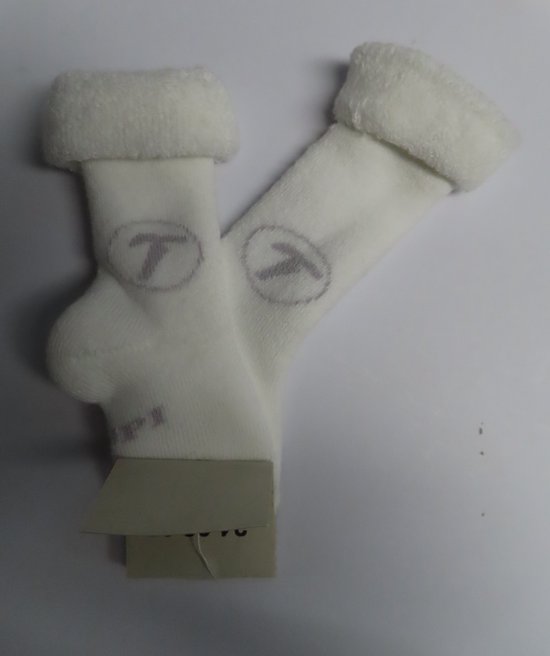 Chaussettes – 1 paire – Bébé – Unisexe – Wit – Eponge – Wrap – 17 /18
