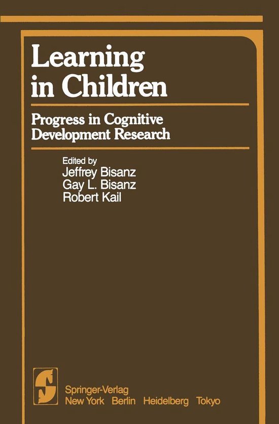 Behavioral Science and Psychology (R0) – Learning in ChildrenEbook Progress in Cognitive Development Research