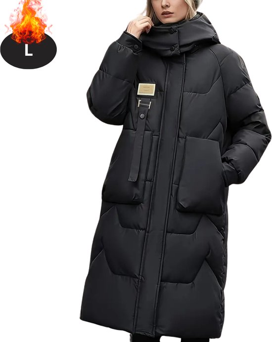 Bovista Winter Jacket – Parka – Femme – Hiver – Veste – Adulte – Élégant – Zwart – L
