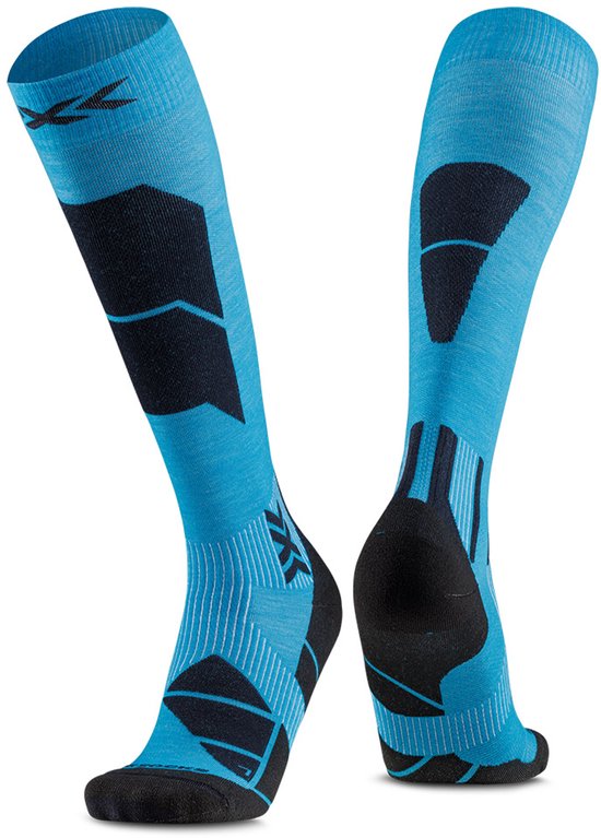 Chaussettes de ski X-socks Perform en mérinos, Blauw, pointures 35 à 38 (homme/femme)