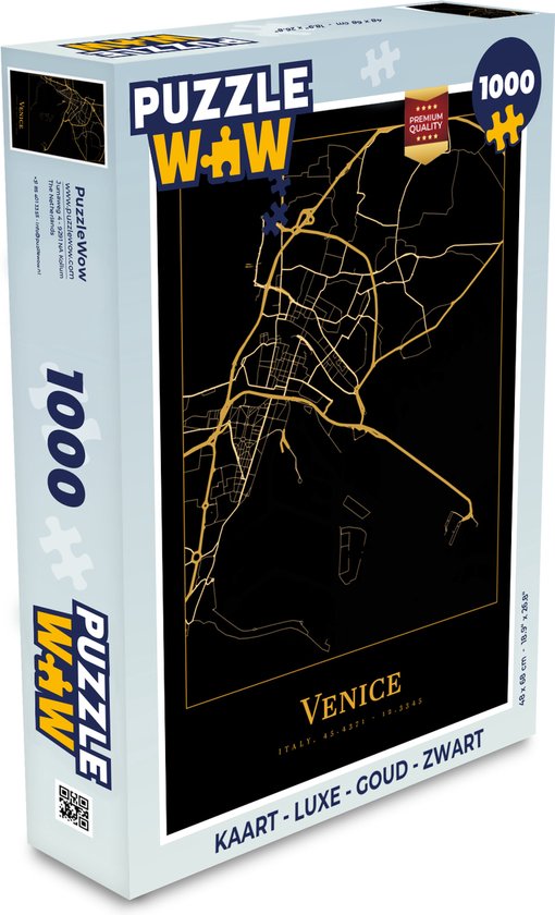 Carte Puzzle – Luxe – Or – Zwart – Puzzle – Puzzle 1000 pièces adultes