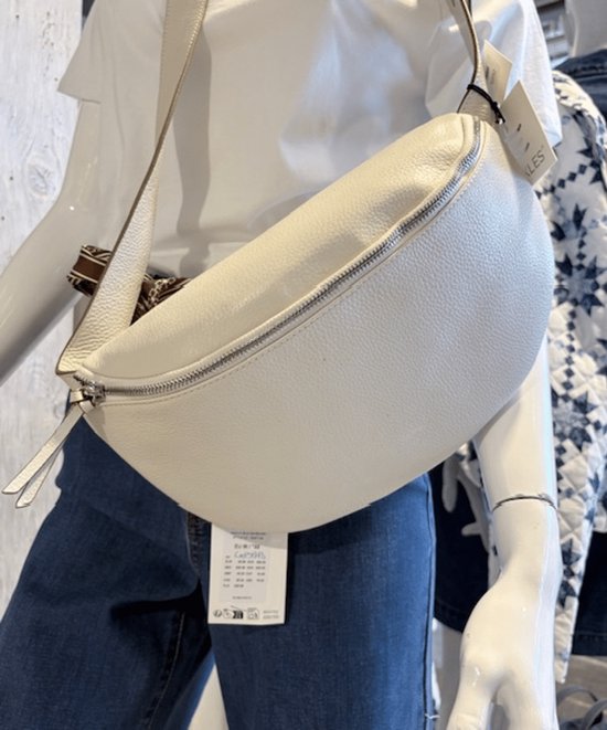 Crinkles Dames Crossbody Linen | Blanc | Taille: taille unique