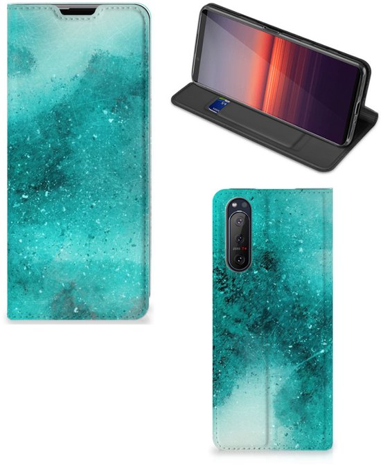 Coque Photo Sony Xperia 5 II Smart Cover Peinture Blue