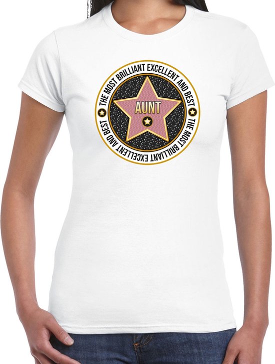 Bellatio Decorations T-shirt cadeau pour femme – tante / tante – blanc – merci – anniversaire XS