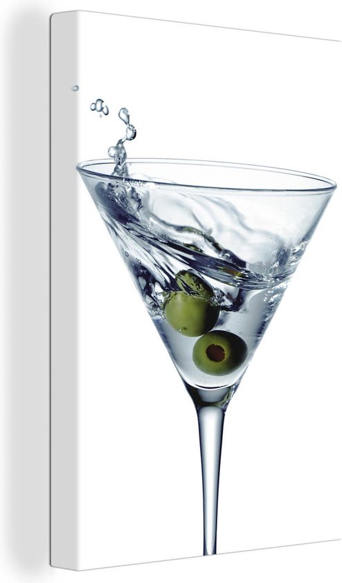 Délicieux martini aux deux olives Toile 90×140 cm – Tirage photo sur toile (Décoration murale salon / chambre)