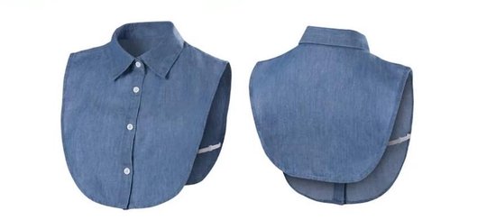 Blouse Collar Ladies Loose Collar Nail Blue Collar