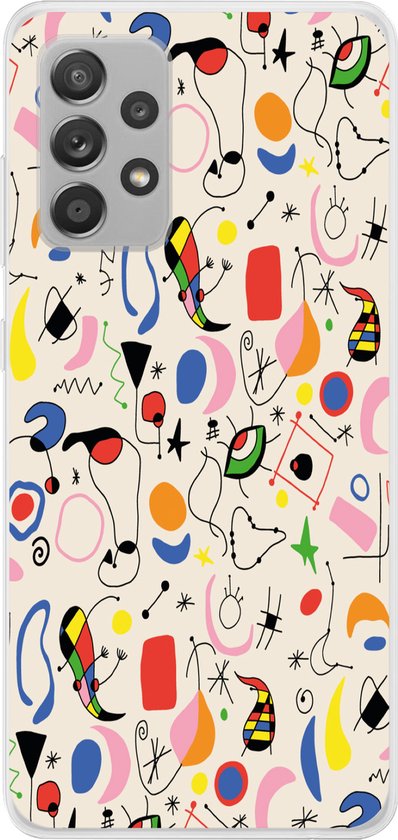 Étui téléphone Convient pour Samsung Galaxy A53 étui – Motifs – Abstrait – Art – Étui téléphone Siliconen Étui téléphone