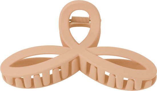 Barrette à cheveux rose mat – pince à cheveux femme – filles – 11 cm de large – boucle