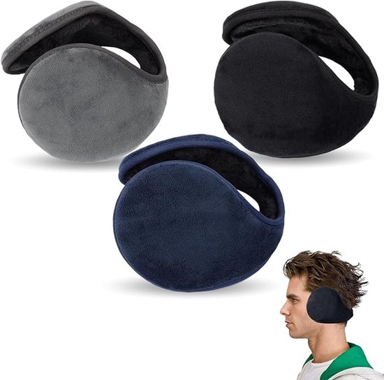 Ensemble de cache-oreilles 3 pièces – Ensemble de cache-oreilles d&rsquo;hiver – Cache-oreilles doux – Unisexe – Taille unique – Parfait pour les activités de plein air comme le ski et le cyclisme
