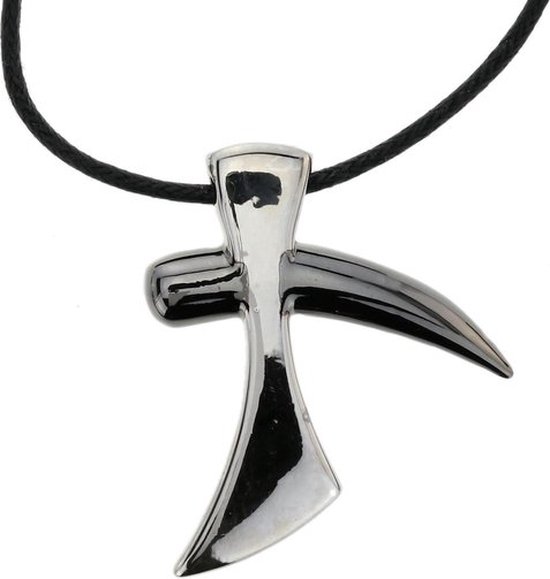 Collier femme Behave noir avec pendentif asymétrique