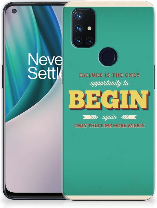 Coque pour OnePlus Nord N10 5G Silicone Gel Case Quote Begin