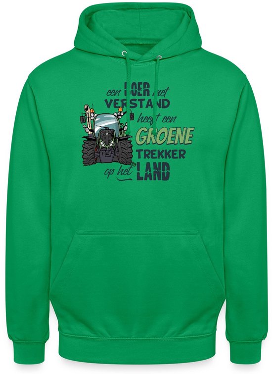 En Boer Met Verstand Heeft Une Tracteur Verte Hoodie Unisex