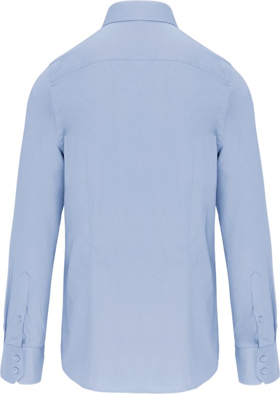 Chemise Homme XXL Kariban Manches longues Blue clair 97% Katoen, 3% Élasthanne