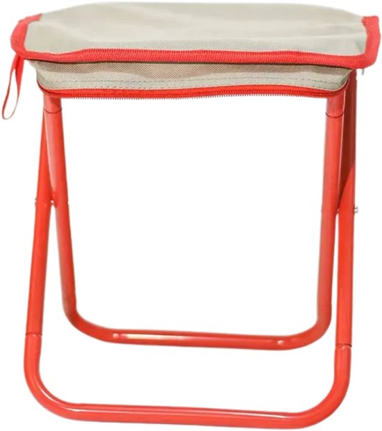 Chaise de plage pliable Livano – Avec dossier – Adultes – Plage – Camping – Rouge