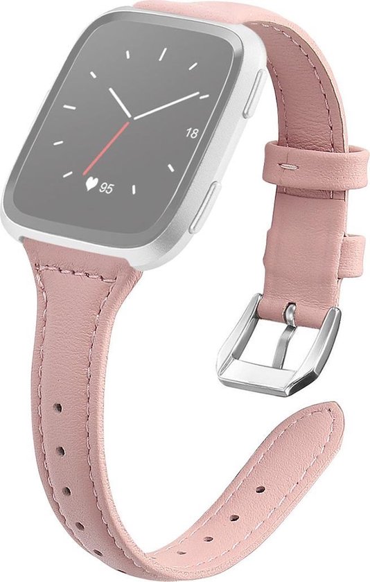By Qubix Fitbit Versa 1/2 & Lite Cuir TPU – Rose clair – Fitbit versa