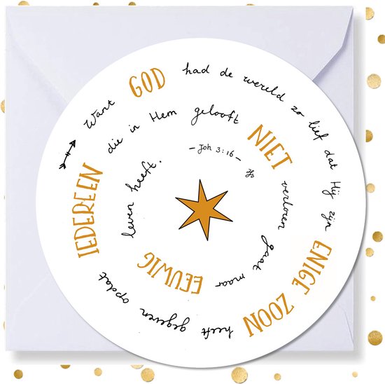 Carte de Noël autour de &lsquo;Dieu a tant aimé le monde&rsquo; – 10 pièces -avec enveloppes – Cartes de Noël