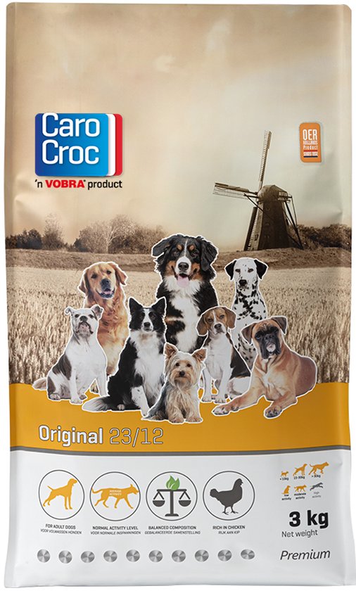 Carocroc Original 23/12 Nourriture pour chiens – 3 kg