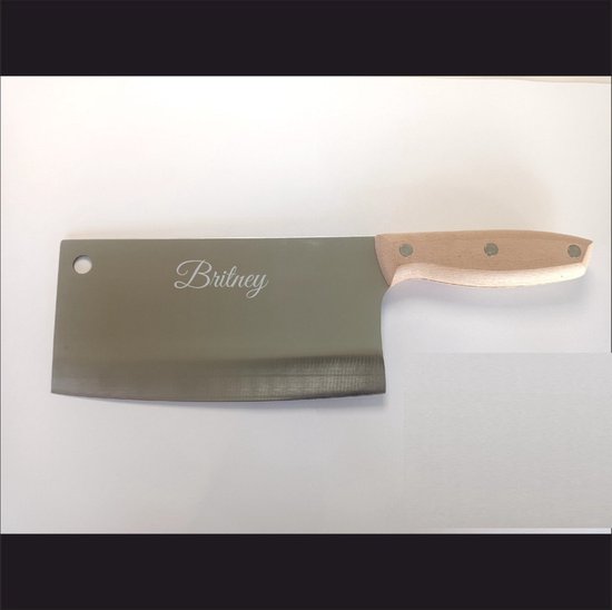Couperet avec gravure de nom – Acier inoxydable – Britney