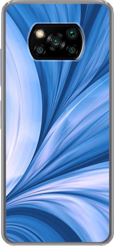 Étui de téléphone Convient pour Xiaomi Convient pour Poco X3 NFC étui – Blauw – Abstract – Design – Siliconen Étui de téléphone Étui de téléphone