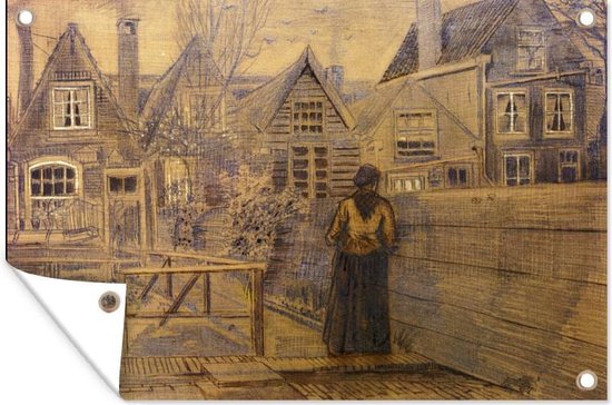 Décoration murale Maison de la mère de Sien vue du jardin – Peinture de Vincent van Gogh – 180×120 cm – Affiche de jardin