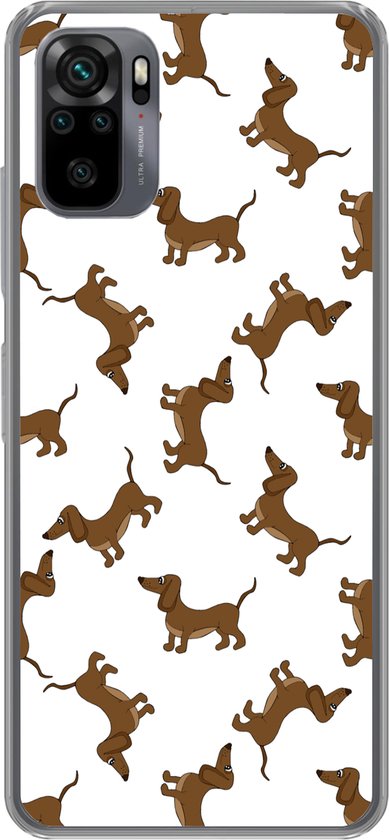 Coque Xiaomi Redmi Note 10 Pro – Motifs – Chien – Teckel – Garçons – Filles – Enfants – Enfant – Coque de téléphone en Siliconen
