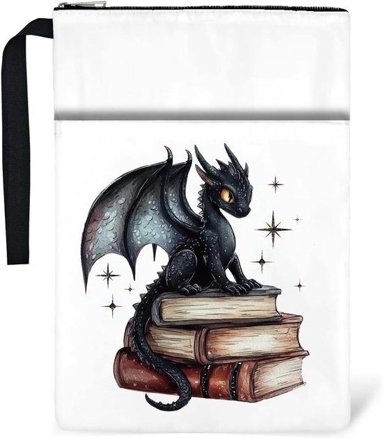 Boekomslag 34 x 24 cm van Polyester met Rits en Voorkantvak – Perfect Cadeau voor Studenten, Leraren en Boekenliefhebbers