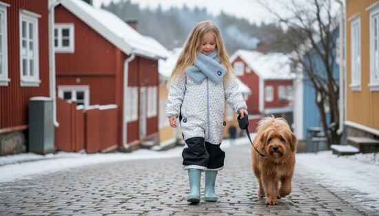 Combinaison d&rsquo;hiver Ducksday Jackie – Combinaison de ski chaude pour tout-petits – Imperméable, coupe-vent et sans PFAS – Polyester recyclé – Taille 110/116