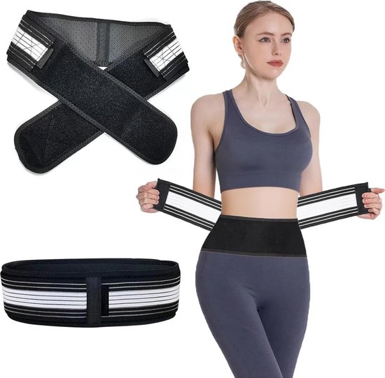 Bande orthopédique, bande sciatique confortable et indolore, bande sciatique orthopédique antidérapante réglable 140 cm, unisexe.